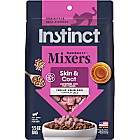 Instinct Freeze Dried Raw Boost Mixers Grain Free Skin & Coat Health Recipe All Natural Cat Food Topper