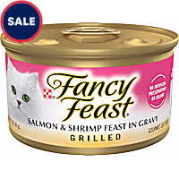 Fancy Feast Grilled Salmon and Shrimp Feast in Wet Cat Food Gravy