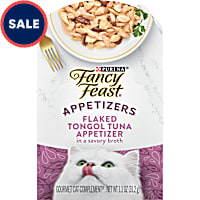 Fancy Feast Grain Free Flaked Tongol Tuna Lickable Appetizer Cat Food Topper