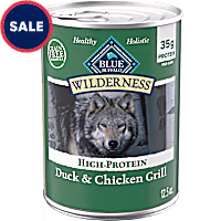 Blue Buffalo Wilderness Duck & Chicken Grill, 35g Protein Adult Wet Dog Food