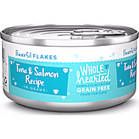 WholeHearted All Life Stages Canned Cat Food - Grain Free Tuna and Salmon Recipe Flaked in Gravy