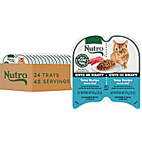 Nutro Perfect Portions Twin-Pack Tray Cuts in Gravy Tuna Recipe Grain Free Natural Wet Cat Food