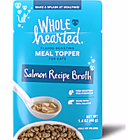 WholeHearted Salmon Recipe Broth Flavor-Boosting Wet Cat Meal Topper