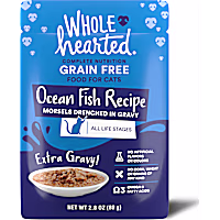 WholeHearted All Life Stages Grain-Free Ocean Fish Recipe Morsels in Extra Gravy Wet Cat Food