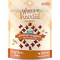WholeHearted Tasty Snacks Peanut Butter Flavor Pretzel Nuggets Treats for Dogs