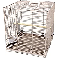 A&E Cage Company Travel Bird Carrier in Sandstone