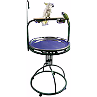 A&E Cage Company Platinum Play Stand with Toy Hook