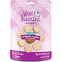 WholeHearted Tasty Snacks Peanut Butter Cookie Sandwiches for Dogs