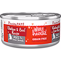 WholeHearted Grain Free Chicken and Beef Liver Senior Wet Cat Food Pate