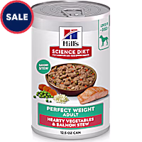 Hill's Science Diet Adult Perfect Weight Hearty Vegetables & Salmon Stew Dog Food