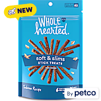 WholeHearted Grain Free Soft and Chewy Salmon Recipe Dog Treat Sticks