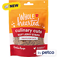 WholeHearted Chicken Recipe Soft Jerky Strips Treats for Cats
