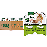 Nutro Perfect Portions Twin-Pack Tray Turkey Recipe Grain Free Natural Wet Cat Food Pate
