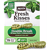 Merrick Infused With Real Mint Fresh Kisses Extra Small Dental Chews for Dogs