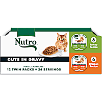 Nutro Perfect Portions Cuts in Gravy Multipack Turkey Recipe and Chicken Recipe Wet Cat Food