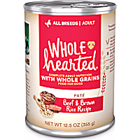 WholeHearted Beef & Brown Rice Recipe Pate with Whole Grains Wet Dog Food