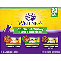 Wellness Complete Health Chicken & Turkey Pate Favorites Variety Pack Wet Adult Cat Food