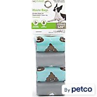 So Phresh Blue & Grey Poop Face Unscented Dog Waste Bags