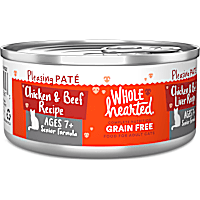 WholeHearted Grain Free Chicken and Beef Liver Senior Wet Cat Food Pate