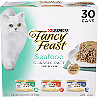 Fancy Feast Grain Free Seafood Classic Collection Pate Wet Cat Food Variety Pack