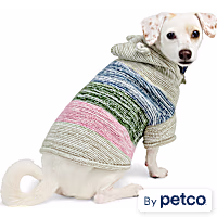 YOULY Bear Ears Striped Pet Hoodie