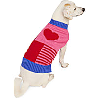 YOULY Pink Heart Textured Pet Sweater