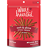 WholeHearted Grain Free Soft and Chewy Beef Recipe Dog Treat Sticks