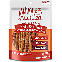 WholeHearted Grain Free Soft and Slim Dog Treat Stick Variety Pack