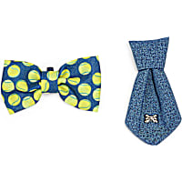 YOULY Tennis Ball Tie & Bowtie Set for Dogs