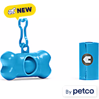 YOULY Royal Blue Waste Bag Dispenser & 2 Roll Set for Dogs