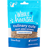 WholeHearted Salmon Recipe Soft Jerky Strips Treats for Cats