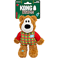 KONG Red Holiday Wild Knots Sweater Bear for Dogs