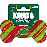 KONG Holiday AirDog Squeaker Bone Stripe for Dogs