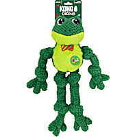 KONG Holiday Knots Bow Tie Frog for Dogs