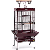 Prevue Pet Products Signature Select Series Wrought Iron Bird Cage in Metallic Garnet Red
