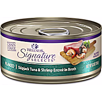 Wellness CORE Signature Selects Natural Grain Free Flaked Skipjack Tuna & Shrimp Wet Cat Food