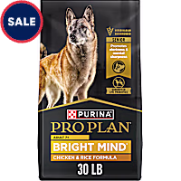 Purina Pro Plan with Probiotics for Dogs, Bright Mind 7+ Chicken & Rice Formula Senior Dog Food