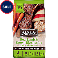 Merrick Healthy Grains Wholesome and Natural Kibble with Lamb and Brown Rice Premium Adult Dry Dog Food