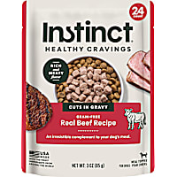 Instinct Healthy Cravings Grain Free Real Beef Recipe Natural Wet Dog Food Topper