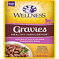 Wellness Healthy Indulgence Natural Grain Free Gravies with Tuna & Mackeral in Gravy Wet Cat Food