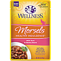 Wellness Complete Health Healthy Indulgence Natural Grain Free Morsels With Tuna in Savory Sauce Wet Cat Food