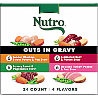 Nutro Cuts in Gravy Beef, Lamb, Chicken, and Turkey Adult Wet Dog Food Variety Pack
