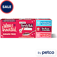 WholeHearted Grain Free Maritime Delights Flaked Wet Cat Food Variety Pack for All Life Stages