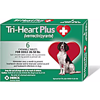 Tri-Heart Plus Chewable Tablets for Dogs 26 to 50 lbs.