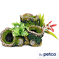 Imagitarium Tree Log with Plants Decor