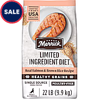 Merrick Limited Ingredient Diet Premium and Natural Kibble with Healthy Grains, Salmon and Brown Rice Dog Food
