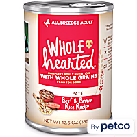 WholeHearted Beef & Brown Rice Recipe Pate with Whole Grains Wet Dog Food