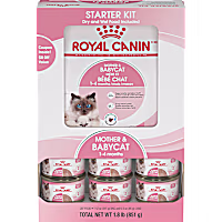 Royal Canin Feline Health Nutrition Mother & Babycat Starter Kit Wet Cat Food, 3 oz. cans (6-ct) Plus Dry Cat Food