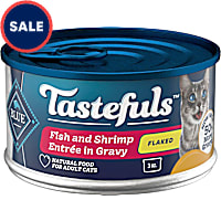 Blue Buffalo Tastefuls Flaked Fish and Shrimp Entree in Gravy Adult Cat Wet Food