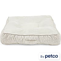 EveryYay Essentials Snooze Fest Brown Melange Knit Rectangle Lounger Dog Bed With Orthopedic Fill